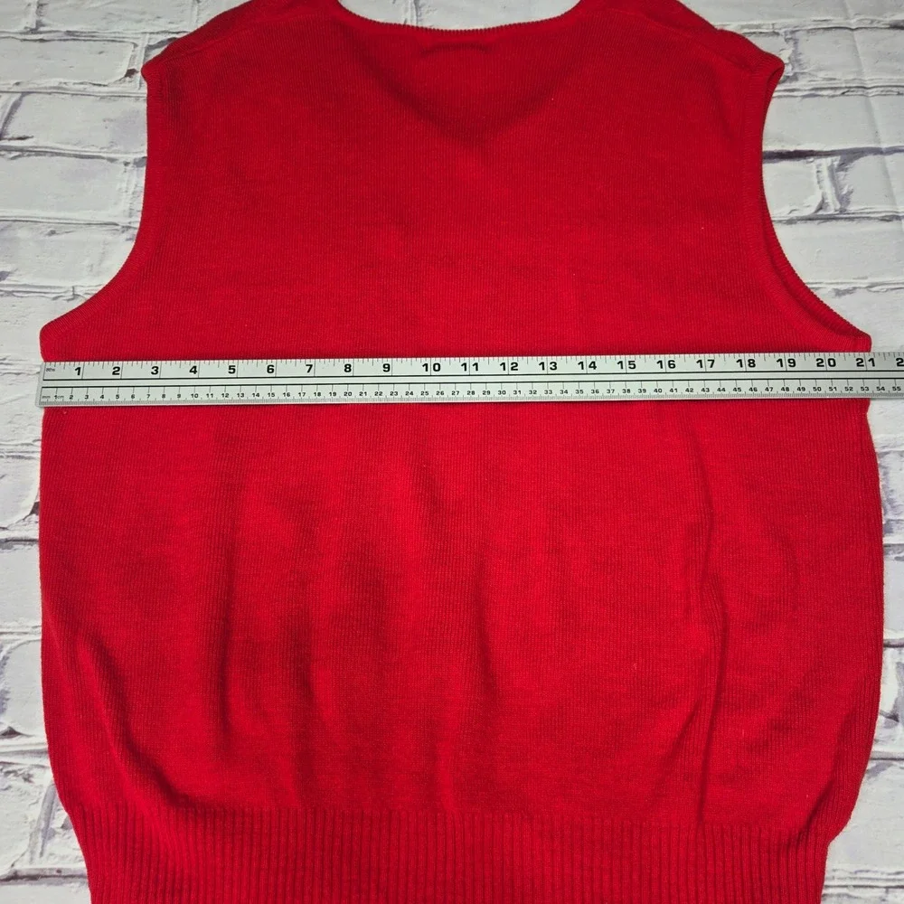 Vintage Lazarus Sweater Vest Red Ohio State Brutus Buckeye NCAA Football Mens 46